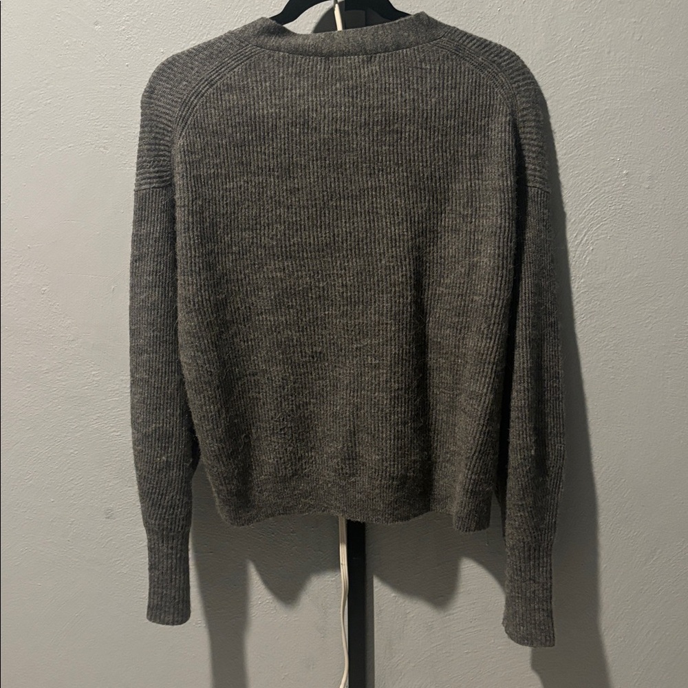 Quince Alpaca Charcoal Women's Cardigan (sold out color) - Picture 3 of 3